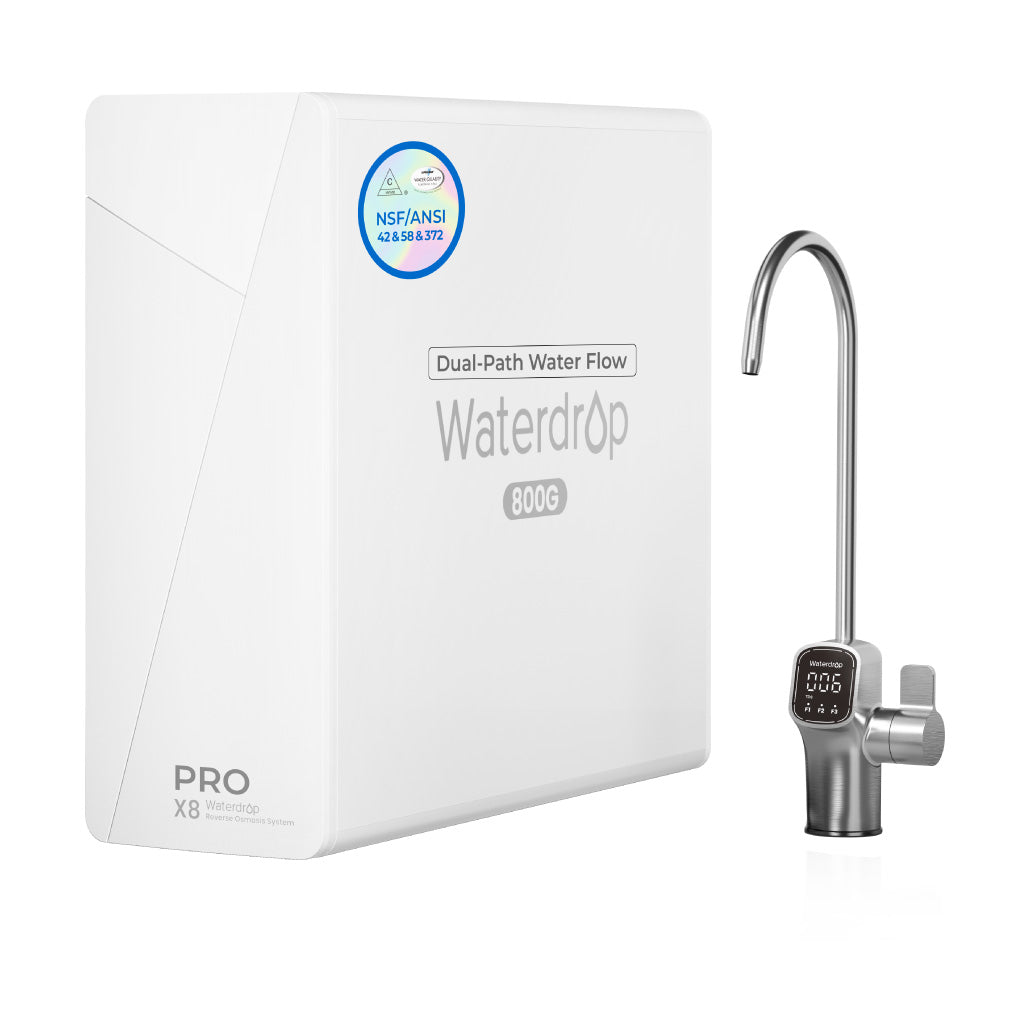Waterdrop X Series Dual Flow Reverse Osmosis System, X8-PRO