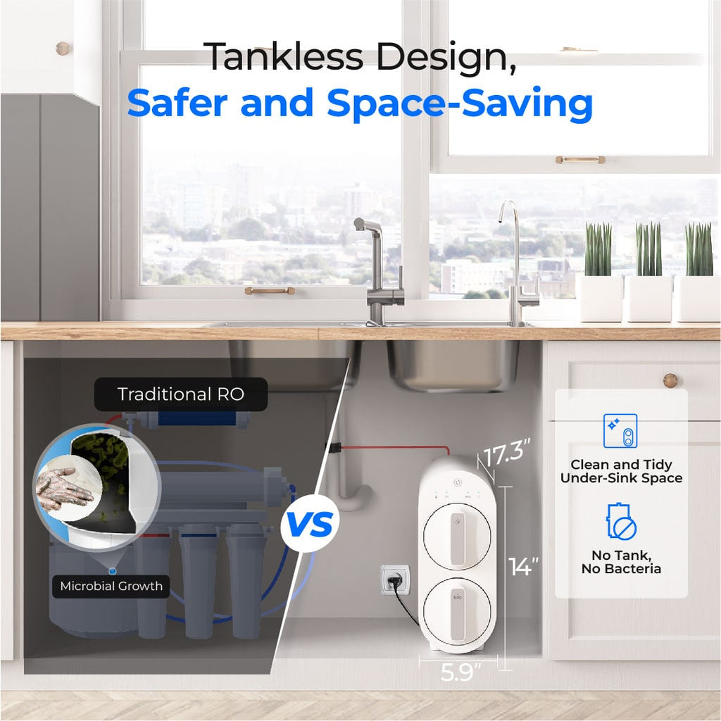Waterdrop Reverse Osmosis Water Filtration System for Home, G2P600