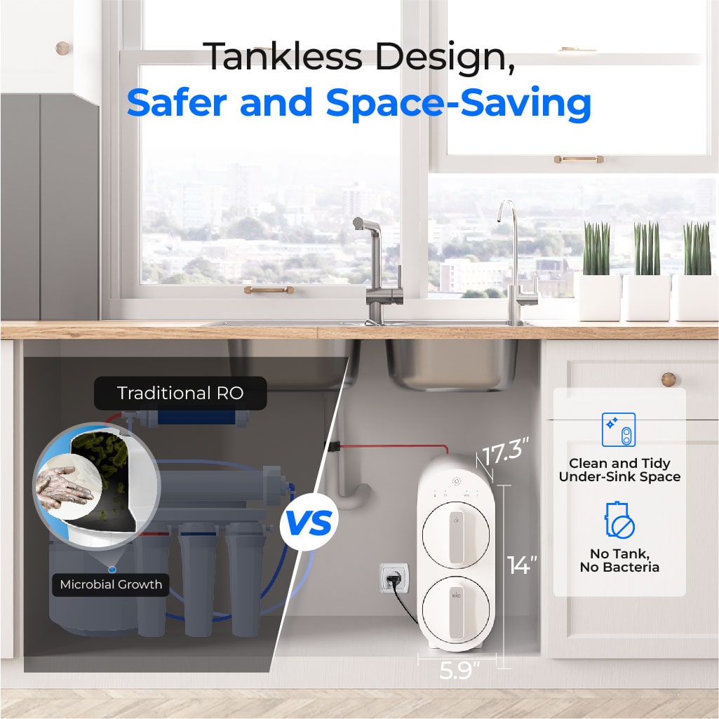 Waterdrop Reverse Osmosis Water Filtration System for Home, G2P600